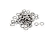 50pcs 304 Stainless Steel Flat Washer 10 Plain Spacer for Screws Bolts