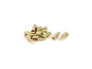 M3x5mm 6mm Male to Female Thread 0.5mm Pitch Brass Hex Standoff Spacer 10Pcs