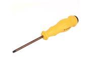 Yellow Plastic Handle 100mm Shaft 6mm Tip T30 Magnetic Torx Security Screwdriver