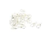 Unique Bargains 20 Pcs 12x6mm Silver Tone Lobster Claw Clasps Necklace Jewelry Findings