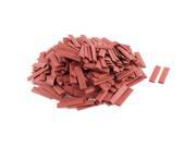 Unique Bargains 378pcs 7mm Dia 50mm Long Polyolefin 2 1 Heat Shrink Tubing Wire Wrap Sleeve Red