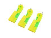 Unique Bargains Press Plastic Sewing Needle Threader Guide Green Yellow 3 Pcs