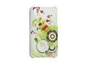Hard Heart Print Back Shell Case for iPhone 3G Colorful