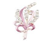 Pink Amaranth Leave Metal Pin Brooch Breastpin for Lady