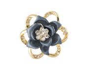 Unique Bargains Clothes Ornament Rhinestone Cluster Flower Pin Brooch
