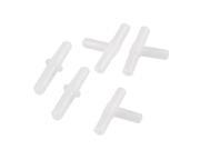 Unique Bargains Unique Bargains 2x White Straight Connector 3x Tee Joint Air Line Tubing for Fish Tank
