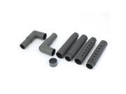 0.2 Thread Diameter Gray Plastic Multifunctional Rain Pipe Connector Gray 7 Pcs