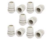 Unique Bargains 10pcs 24mm Dia Cable Fixing Connect Cord Glands Joints Connector M24x1.5 White