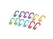 Outdoor Hiking Spring Loaded Gate Keychain Carabiner Hook Assorted Color 12PCS