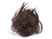 Women Girl Synthetic Fiber Hairpiece Straight Hair Wig Burgundy