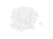 White Round Insulation Nylon Spacer Flat Washer Gasket Ring 2 x 5 x 1mm 100pcs