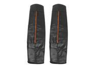 Unique Bargains Plush Lining Faux Leather Adjustable Knee Brace Support Warm Sleeve
