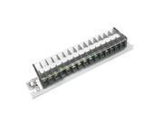 660V 15A 30 Positions Double Rows Screw Barrier Terminal Block Wire Connector