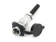 Unique Bargains AC 125V 12A 22mm Male Female Aviation Plug Socket Connector w Cover