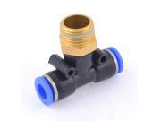 16mm Male Thread to 8mm One Touch Push In T Shape Air Quick Fitting Joint