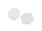 30 Pcs Replacment Insulated Hexagonal Hex Fastener Nut White