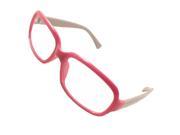 Unique Bargains Woman Full Frame Plano Glasses Spectacles Pink Gray