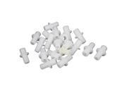 Unique Bargains Aquarium 8mm Pipe Dia Straight Coupler Air Tube Valve Connector White 20 Pcs