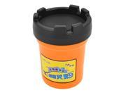 Outdoor Portable Metal Cup Designed Ashtray for Car with 3 Grooves Orange Black