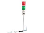 Unique Bargains DC 24V Industrial Tower Signal Safety Stack Light Alarm Warning Lamp Red Green