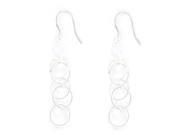 Unique Bargains Silver Tone Ring Link Decoration Dangle Pendant Eardrop Hook Earrings Pair
