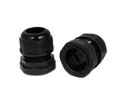 2pcs Black PG29 18 25mm Range Locknut Stuffing Electric Cable Glands Fastener