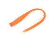 Unique Bargains Costume Play Fluorescent Orange Straight Hair Clip Wig Hairpiece 21.2 for Lady