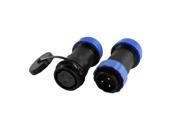 Unique Bargains SD28 28mm Male Female 3P Waterproof Aviation Cable Connector 2Pcs