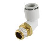 Unique Bargains 10mm OD Tube to 13mm Male Thread Pneumatic Connector Elbow Air Fitting