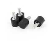 4pcs M4 x 10mm Thread Rubber Vibration Isolator Mounts 3 8 x 3 8