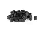 Unique Bargains 40 x Black Rubber Pipe Tube Tubing End Blanking Caps 9.5mm Round