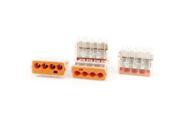 4Pcs PCT 104D 4 Port Orange Push in Wire Connector for AWG10 14 2.5 4mm2 Wire