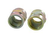 Unique Bargains 2 Pcs Hydraulic 3 4 x 3 4 NPT Female Thread Flat End Pipe Fittings Couplers
