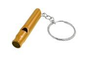 Keychain Key Ring Hand Bag Hanging Ornament Orange Aluminum Safety Tube Whistle