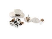 8 Pcs 22mm Dia Advertising Glass Tea Table Decorative Screw Cap Mirror Nails