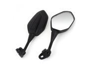Unique Bargains 2 Pcs Black Handlebar Mounted Side Rearview Blind Spot Mirror for Motorcycle