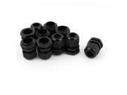 Unique Bargains 10pcs Black Plastic Waterproof Cable Glands Connectors M20 x 1.5