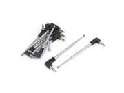 Unique Bargains 10pcs 3.5mm Plug Adapter Telescopic 4 Sections Antenna Aerial for RC Controller
