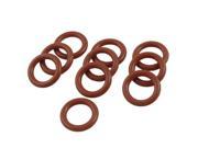 Unique Bargains 10 Pcs 18mm OD 3mm Thickness Red Silicone O Ring Oil Seals