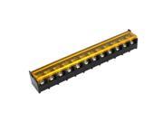 Unique Bargains 300V 30A 9.5mm Spacing 12 Pin Plastic Covered Barrier Screw Terminal Block Strip
