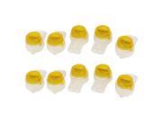 Unique Bargains 10 x Orange Clear Plastic Button Cable UY Butt Splice Connectors for 2 wire