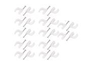 Wall Insert Inner Width 10mm Circle Cable Wire Nail Clip Fastener 24Pcs