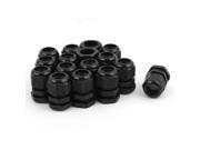 Unique Bargains 16pcs 10 14mm Waterproof Compression Cable Glands Locknut M22x1.5