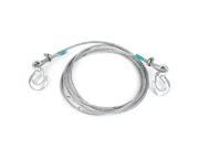 Unique Bargains Truck Car Silver Tone Silver Tone Strap Steel Towing Cable Rope 13Ft