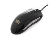 Unique Bargains 1.2M Wired USB 2.0 Gaming Optical Mouse Black for PC Laptop Notebook Computer