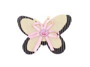 Unique Bargains Beige Butterfly Shaped Holding Foretop Hair Bangs Magic Sheet
