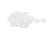White Round Insulation Nylon Spacer Flat Washer Gasket Ring 5 x 10 x 1mm 100pcs