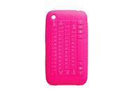 Amaranth Pink Textured Keyboard Case for iPhone 3G