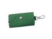 Unique Bargains Unique Bargains Press Button Closure Green Faux Leather Keys Storage Bag Case