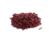 Unique Bargains 3200pcs 1.7mmx3mmx0.5mm Red Flat Insulating Fiber Washer Gasket Ring for Screws